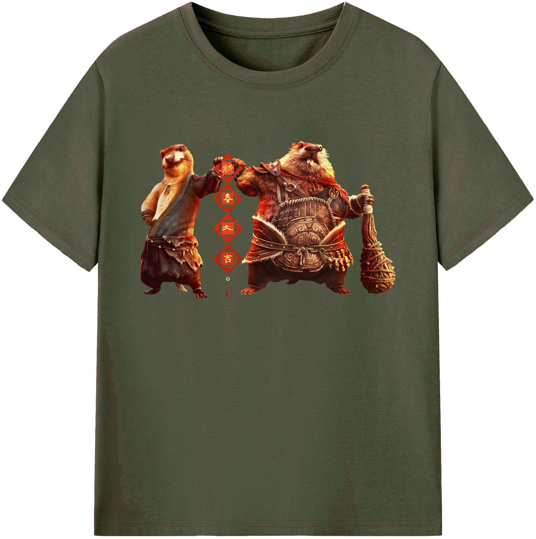 （画像用） Ne Zha 2 ナタ 魔童の大暴れ 綿100％ メンズ半袖Tシャツ｜肌触りやわらか＆通気性